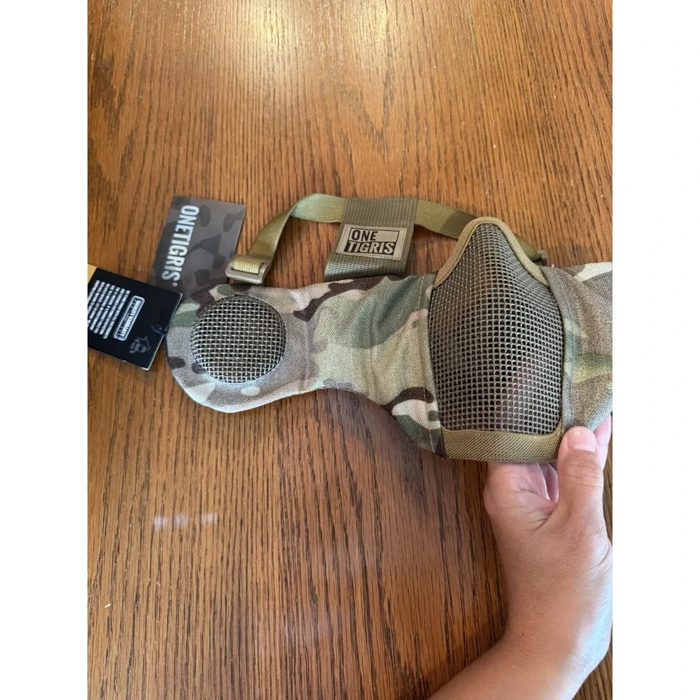OneTigris Foldable Half Face Mesh Mask with Ear Protection